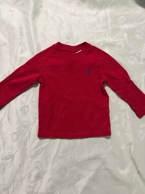Ralph Lauren Bright Red Long-Sleeve Boys 12M SEE DESCRIPTION